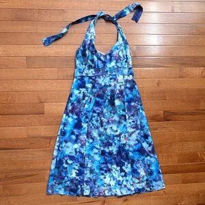 Athleta Blue and Purple Halter Dress